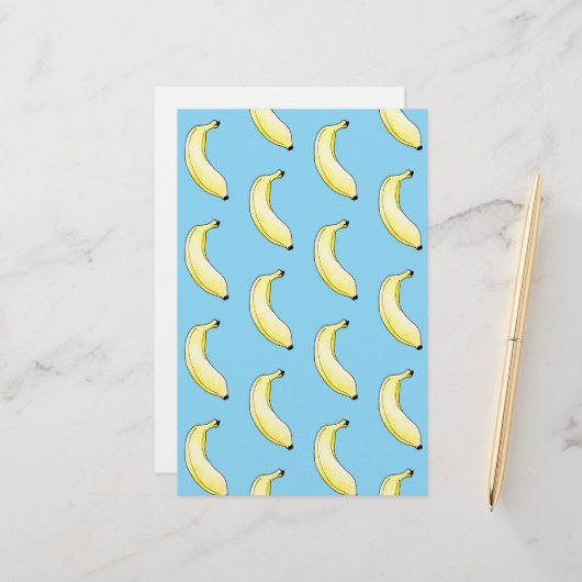 Aquarellbanane Briefpapier (Vorderseite/Rückseite Beispiel)