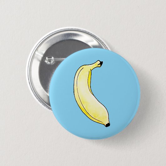 Aquarellbanane Button (Vorne & Hinten)