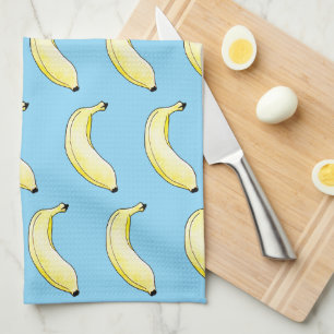 Aquarellbanane Geschirrtuch