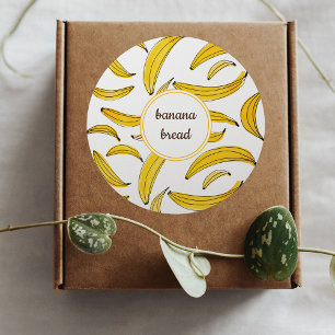 Aquarellbananen - gelb runder aufkleber