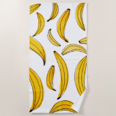 Aquarellbananen - gelb strandtuch (Vorderseite)