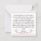 Aquarellbär Foto Valentinstag Mitteilungskarte (Rückseite)