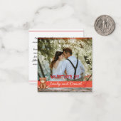 Aquarellbär Foto Valentinstag Mitteilungskarte (Vorderseite/Rückseite Beispiel)