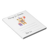 Aquarellbär Geburtstagszeitkapsel Notizblock (angewinkelt)