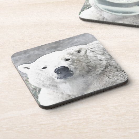 Aquarellbär Getränkeuntersetzer (Linke Seite)