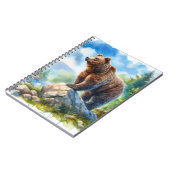 Aquarellbär in der Natur Notizblock (Linke Seite)