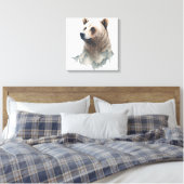 Aquarellbär Leinwanddruck (Insitu (Schlafzimmer))