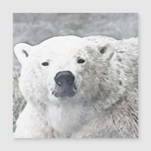 Aquarellbär Magnetkarte