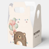 Aquarellbär mit Ballons Geburtstagsgeschenk Geschenkschachtel (Geöffnet)