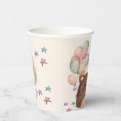 Aquarellbär mit Ballons Geburtstagspacker Pappbecher (Rechts)