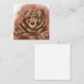 Aquarellbär mit Imitaten Gold | Anmerkung Karte (Vorne/Hinten)
