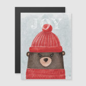 Aquarellbär niedlich. Weihnachtswaldtier Magnetkarte (Vorne/Hinten)