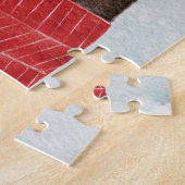 Aquarellbär niedlich. Weihnachtswaldtier Puzzle (Seite)