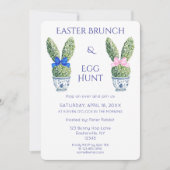 Aquarellbär Ostern Brunch und Eierjagd Einladung (Vorderseite)