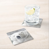 Aquarellbär Rechteckiger Pappuntersetzer (Vor Ort)