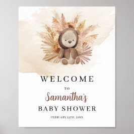 Aquarellbär Sweatshirt Pampas erthy welcome Poster