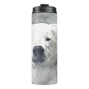 Aquarellbär Thermosbecher