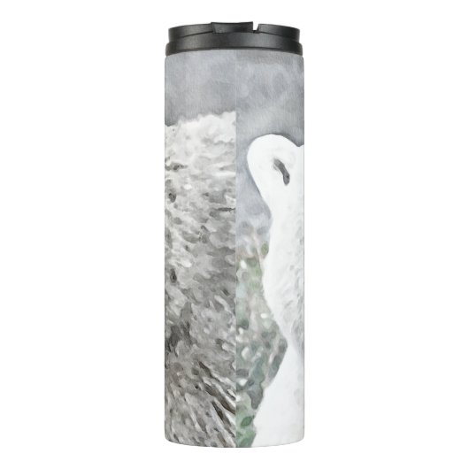 Aquarellbär Thermosbecher (Rückseite)