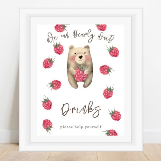 Aquarellbär - Trinkt Poster