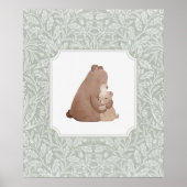 Aquarellbär, Vintages Kinderzimmer Poster (Vorne)