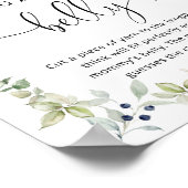 Aquarellbär, wie groß das Bauchspiel der Mama ist Poster (Ecke)