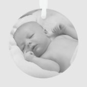 Aquarellbärchen Baby 1. Weihnachten Ornament (Rückseite)