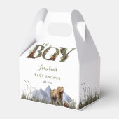 Aquarellbären-Abenteuer Moss Green Oh Boy Geschenkschachtel (Vorderseite)