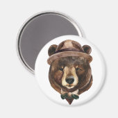 Aquarellbären-Mode Magnet (Vorderseite/Rückseite)