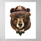 Aquarellbären-Mode Poster (Vorne)