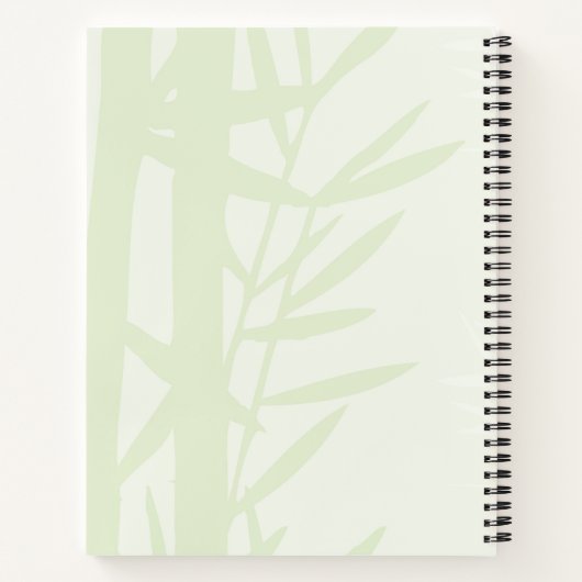 Aquarellbären Panda Bears Mama & Baby in Bamboo Notizblock (Rückseite)