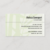 Aquarellbären Panda Bears Mama & Baby in Bamboo Visitenkarte (Rückseite)