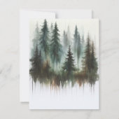 Aquarellbären Rustikale Wildnis Save the Date Einladung (Rückseite)