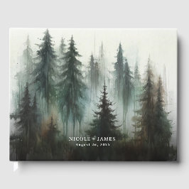 Aquarellbären Rustikale Wildnishochzeit Gästebuch