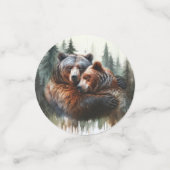 Aquarellbären Rustikale Wildnishochzeit Konfetti (Klein Vorderseite)