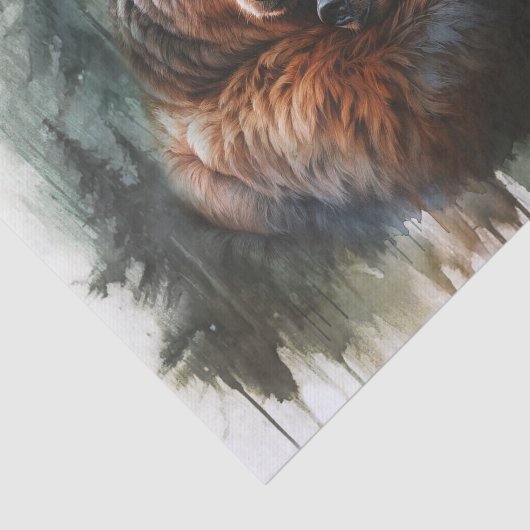 Aquarellbären Rustikale Wildnishochzeit Seidenpapier (Ausschnitt)