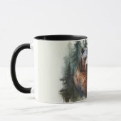 Aquarellbären Rustikale Wildnishochzeit Tasse (Links)