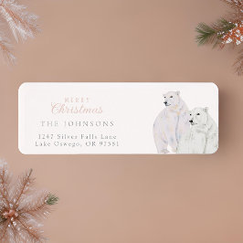Aquarellbären Weihnachtsbären Rücksendeadresse