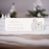 Aquarellbären Weihnachtsbären Rücksendeadresse