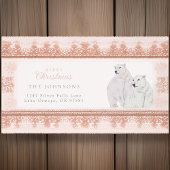 Aquarellbären Weihnachtsbären Rücksendeadresse