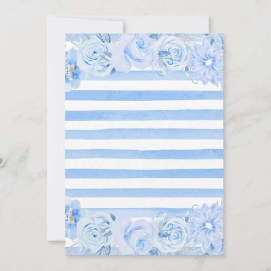 Aquarellbärendusche Einladung (Rückseite)