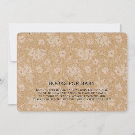 Aquarellbärengeschlecht Neutrale Babydusche Einladung (Rückseite)