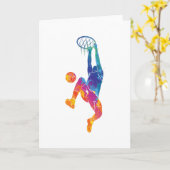Aquarellbasketball Karte (Gelbe Blume)