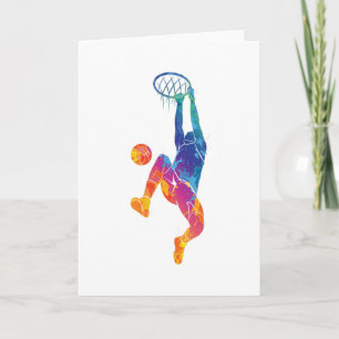 Aquarellbasketball Karte
