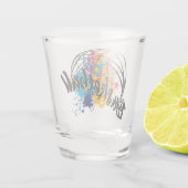 Aquarellbasketball Schnapsglas (Rückseite)