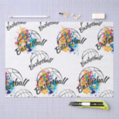 Aquarellbasketball Seidenpapier (Handwerk)