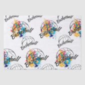 Aquarellbasketball Seidenpapier (Vorderseite)