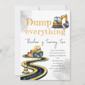 Aquarellbau 2. 3. 4. Geburtstag Einladung (Vorderseite)