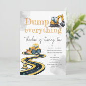 Aquarellbau 2. 3. 4. Geburtstag Einladung (Stehend Vorderseite)