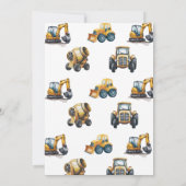 Aquarellbau 2. 3. 4. Geburtstag Einladung (Rückseite)