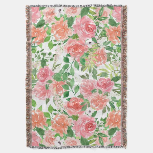 Aquarellbauernhof Rose Decke (Vorderseite Vertikal)